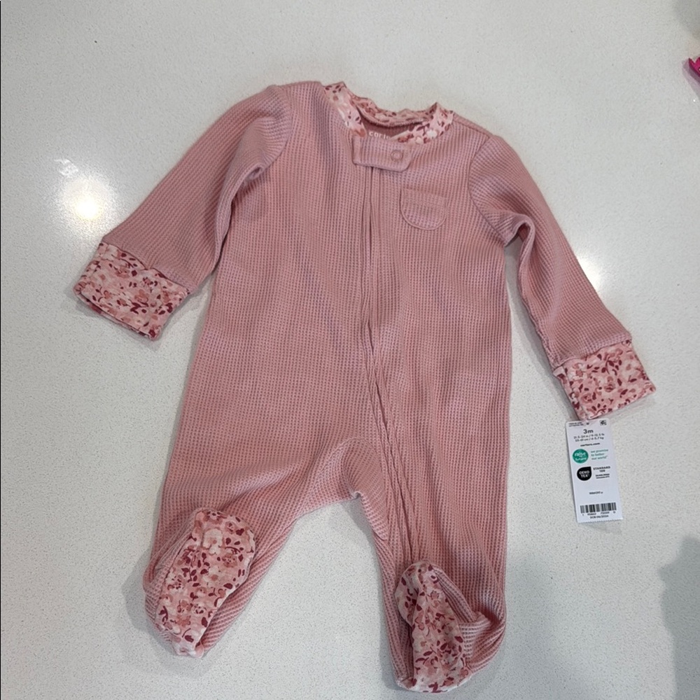 Carter's Pink Patterned Kids Footie